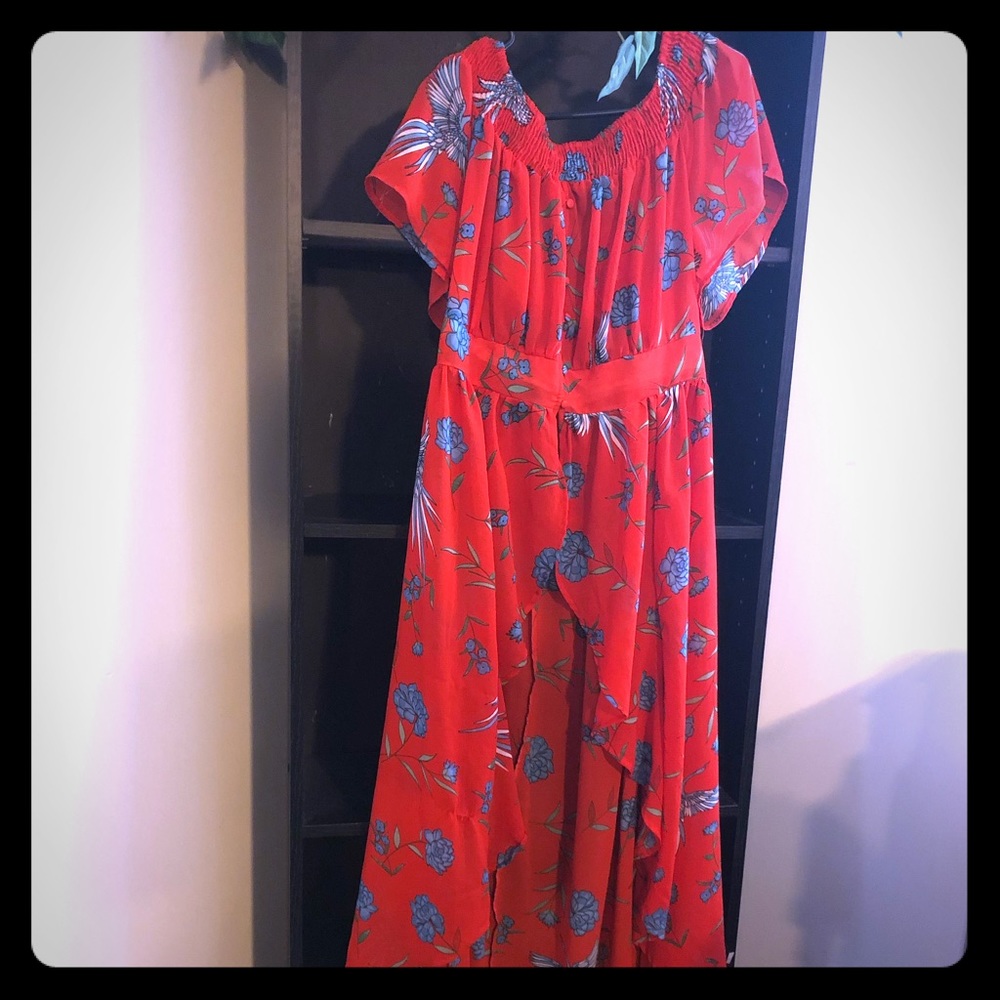 Split front maxi top